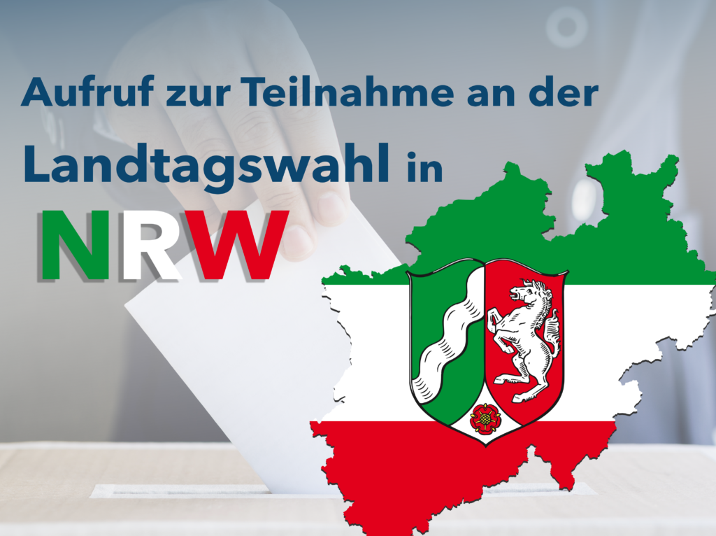 Aufruf zur Teilnahme an der Landtagswahl in NRW